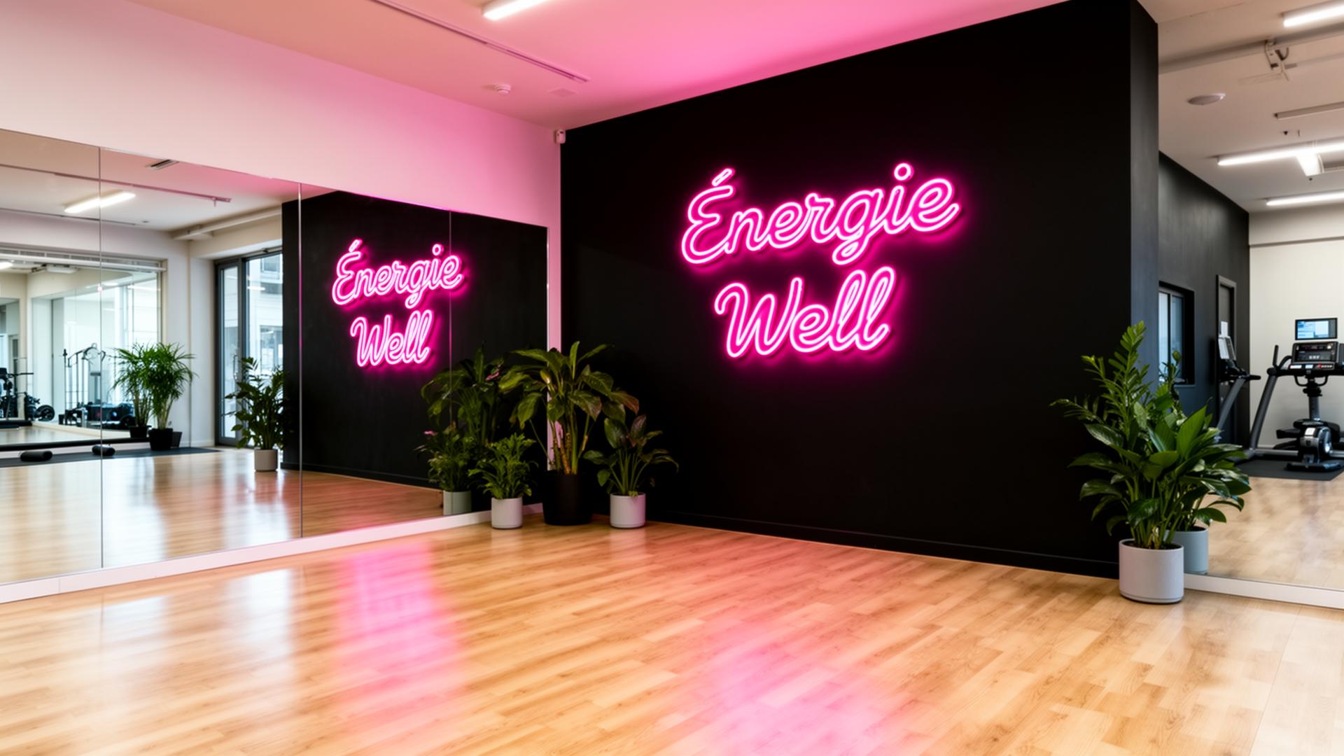 Studio Énergie Well avec néons
